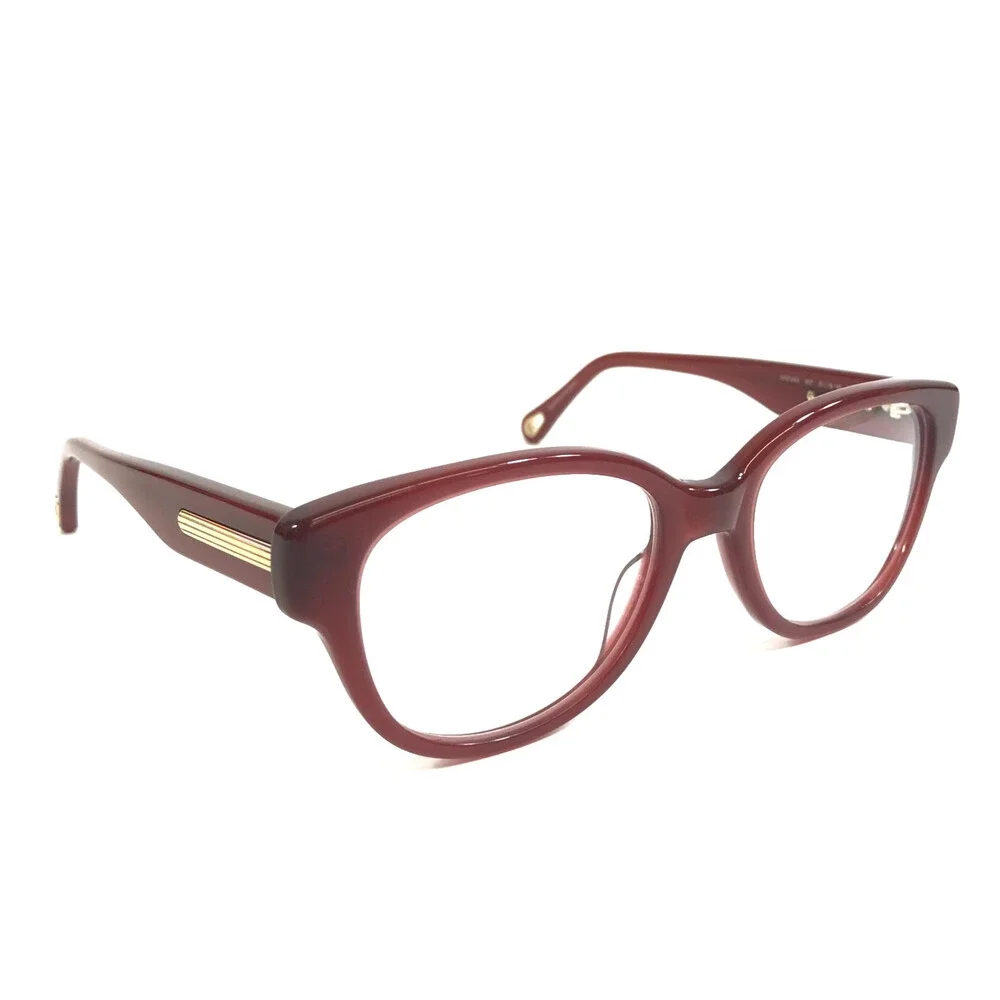 Chloe Eyeglasses Frames CH0124O 007 Polished Red Gold Square Full Rim 51-18-140